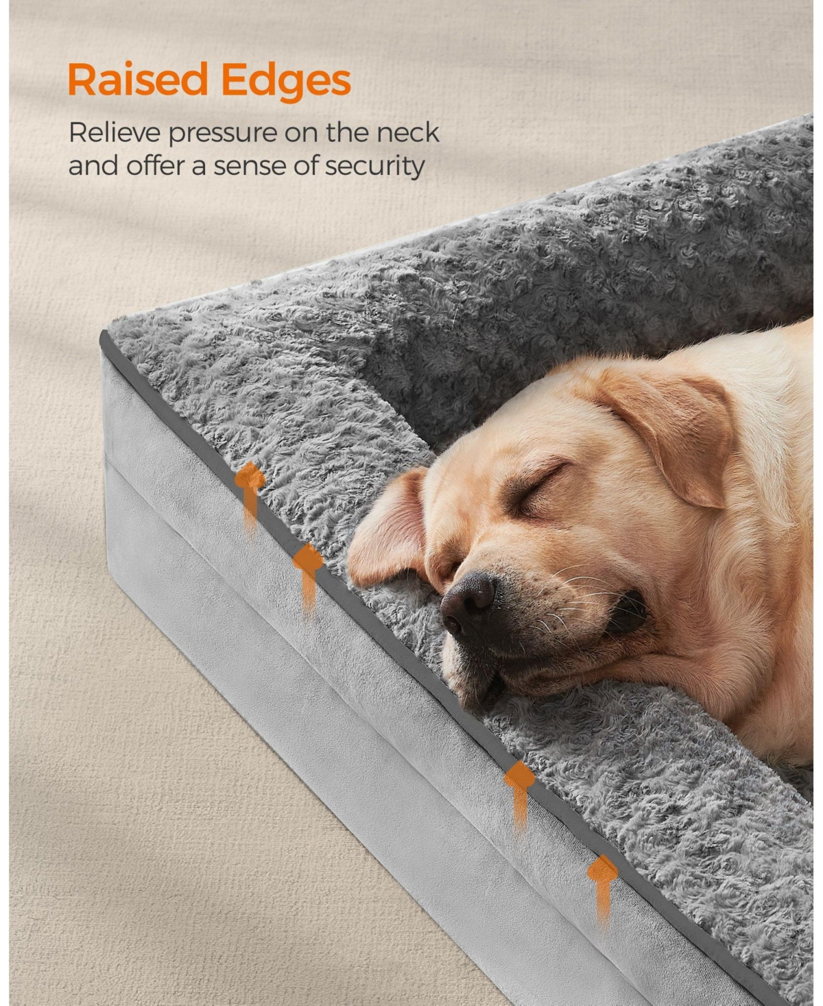 Slickblue Orthopedic Waterproof Dog Bed for Medium Dogs with Removable Washable Cover and Sofa Design