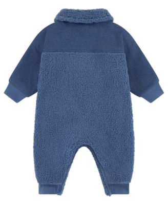 Infant Boys Denim Sherpa Coverall