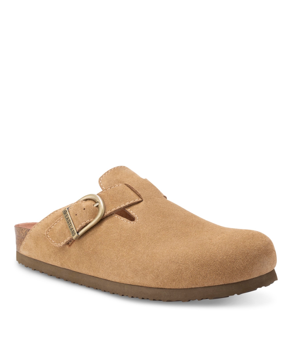 Shop Eastland Shoe Men's Gabe Slippers In Khaki Suede