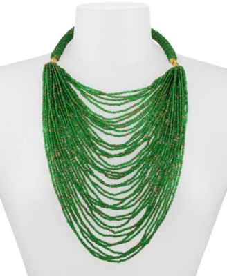 Kendi Amani Kanana Beaded Necklace - Emerald Green