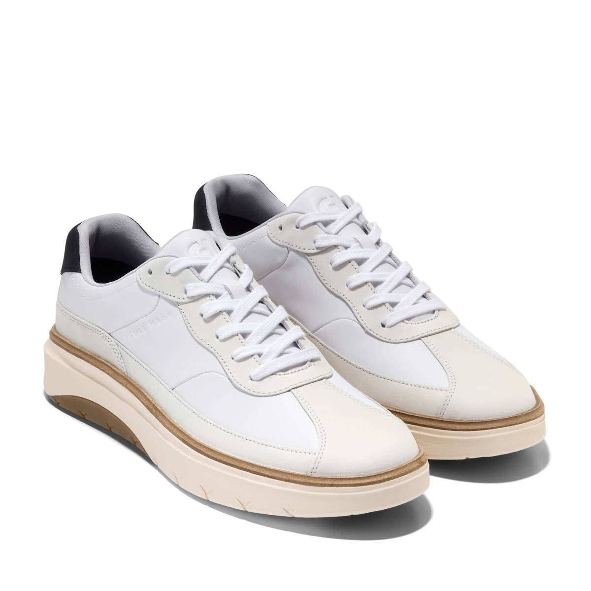 Cole Haan Men's GrandPr FeatherArc Bike-Toe Sneaker -ivory