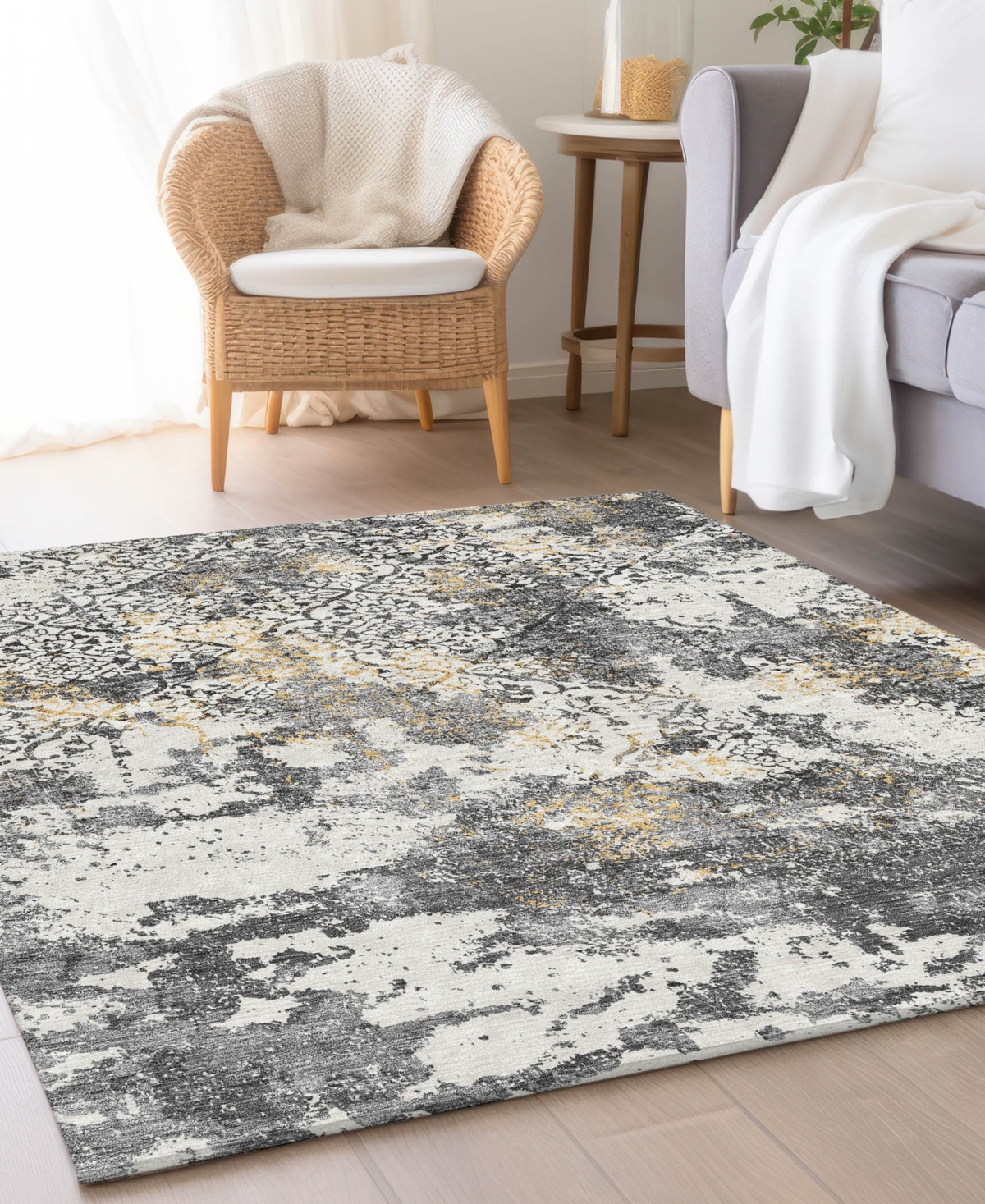 Addison Chantille Acn769 8'x10' Area Rug In Charcoal