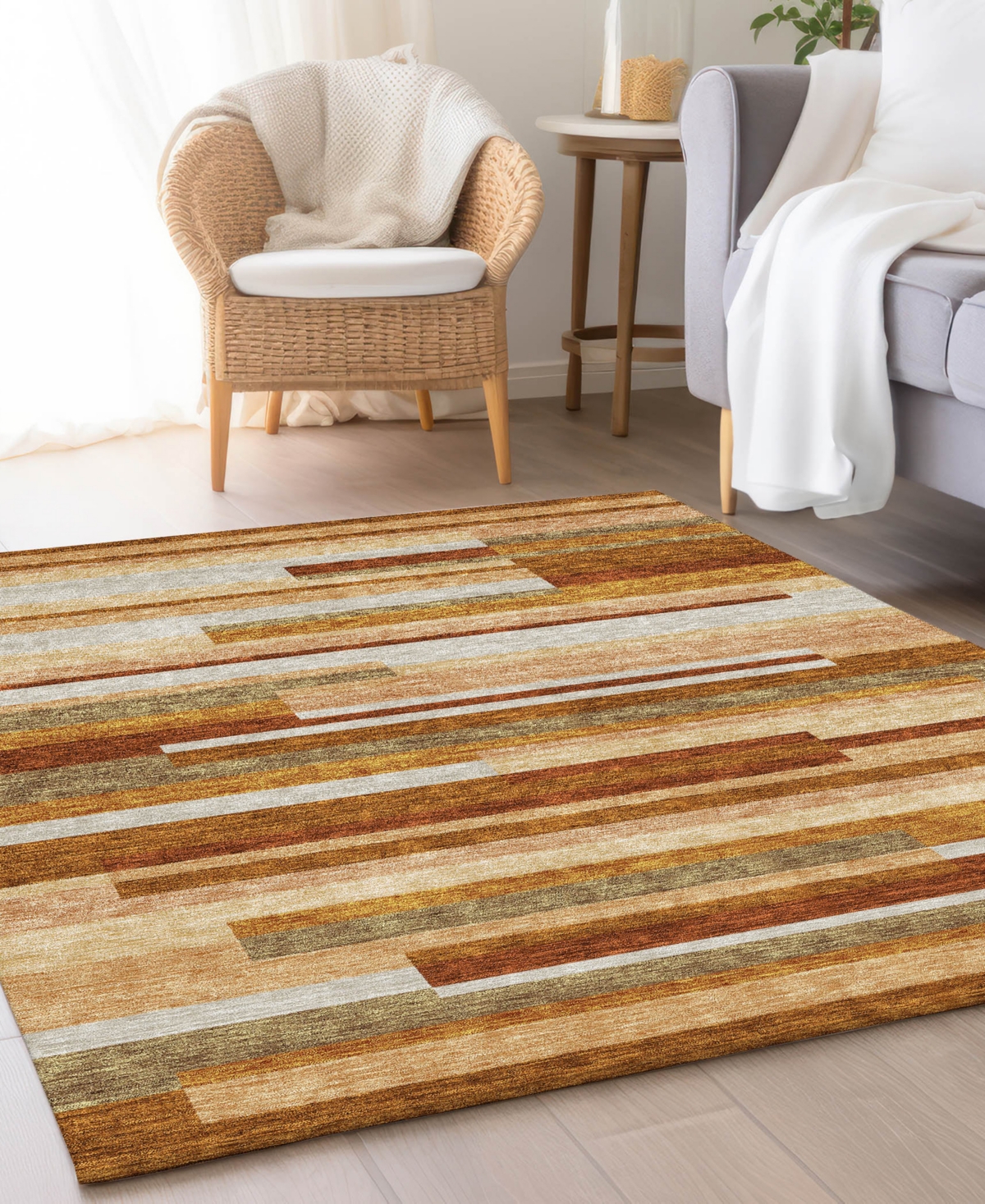 Addison Chantille Acn766 8'x10' Area Rug In Paprika