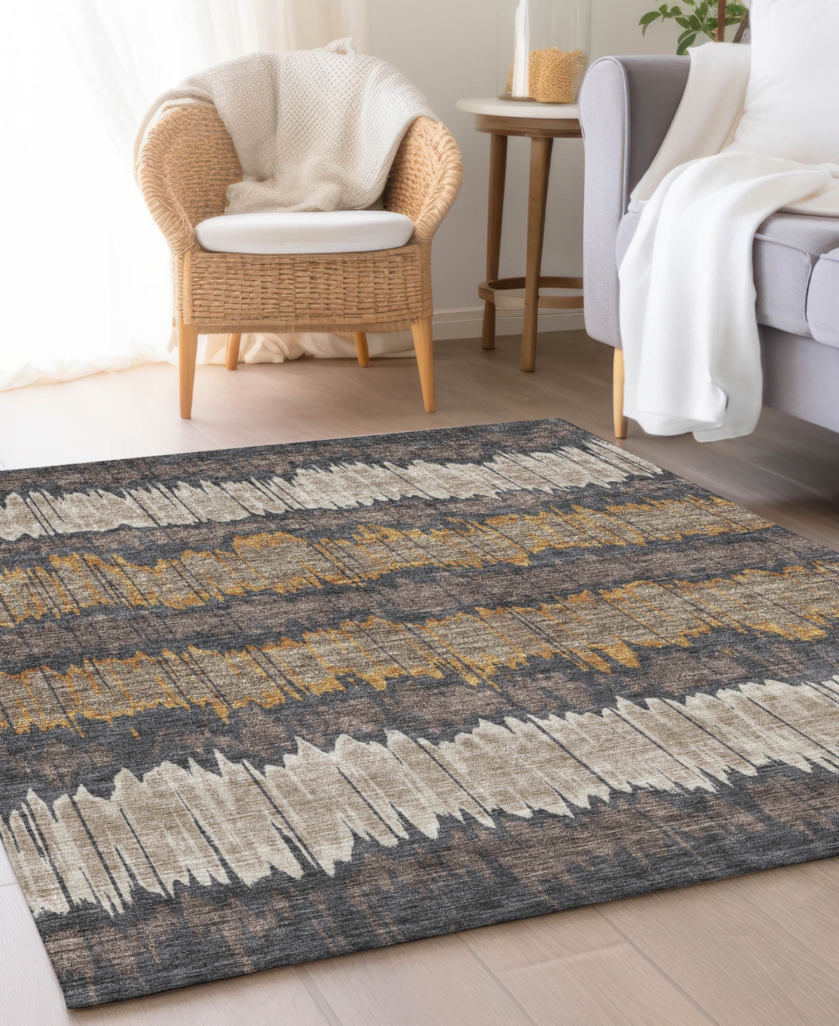 Addison Chantille Acn755 8'x10' Area Rug In Cocoa