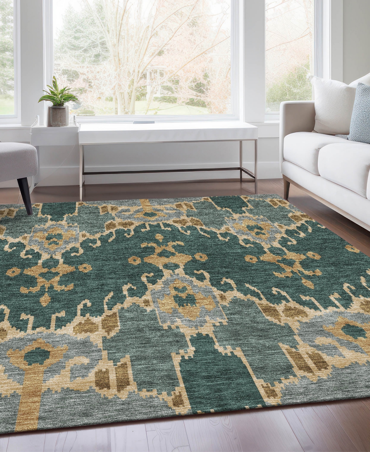Addison Chantille Machine Washable Acn748 8'x10' Area Rug In Jade