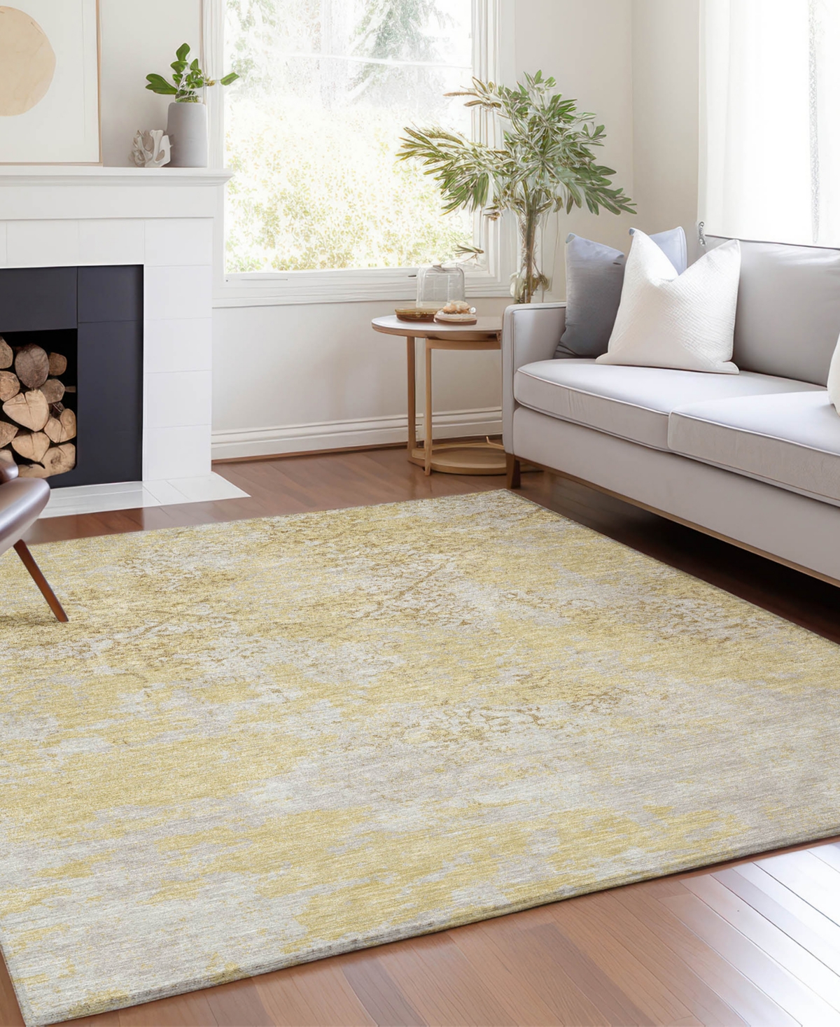 Addison Chantille Acn769 5'x7'6" Area Rug In Gold