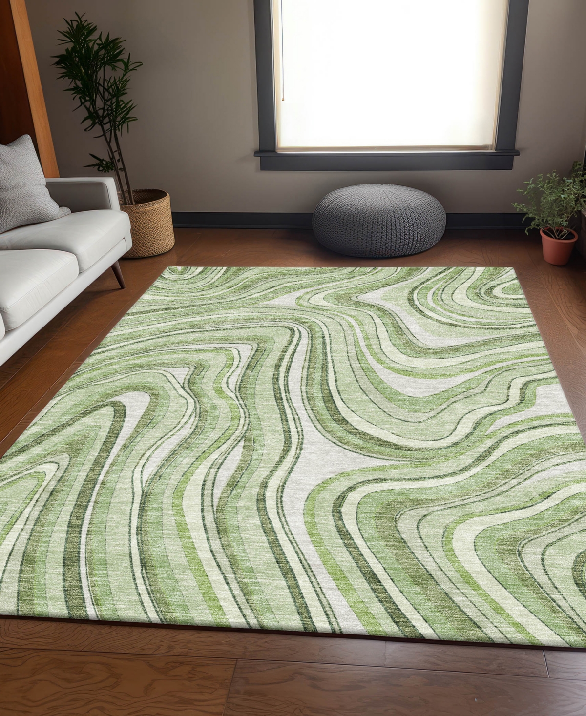 Addison Chantille Acn756 3'x5' Area Rug In Sage