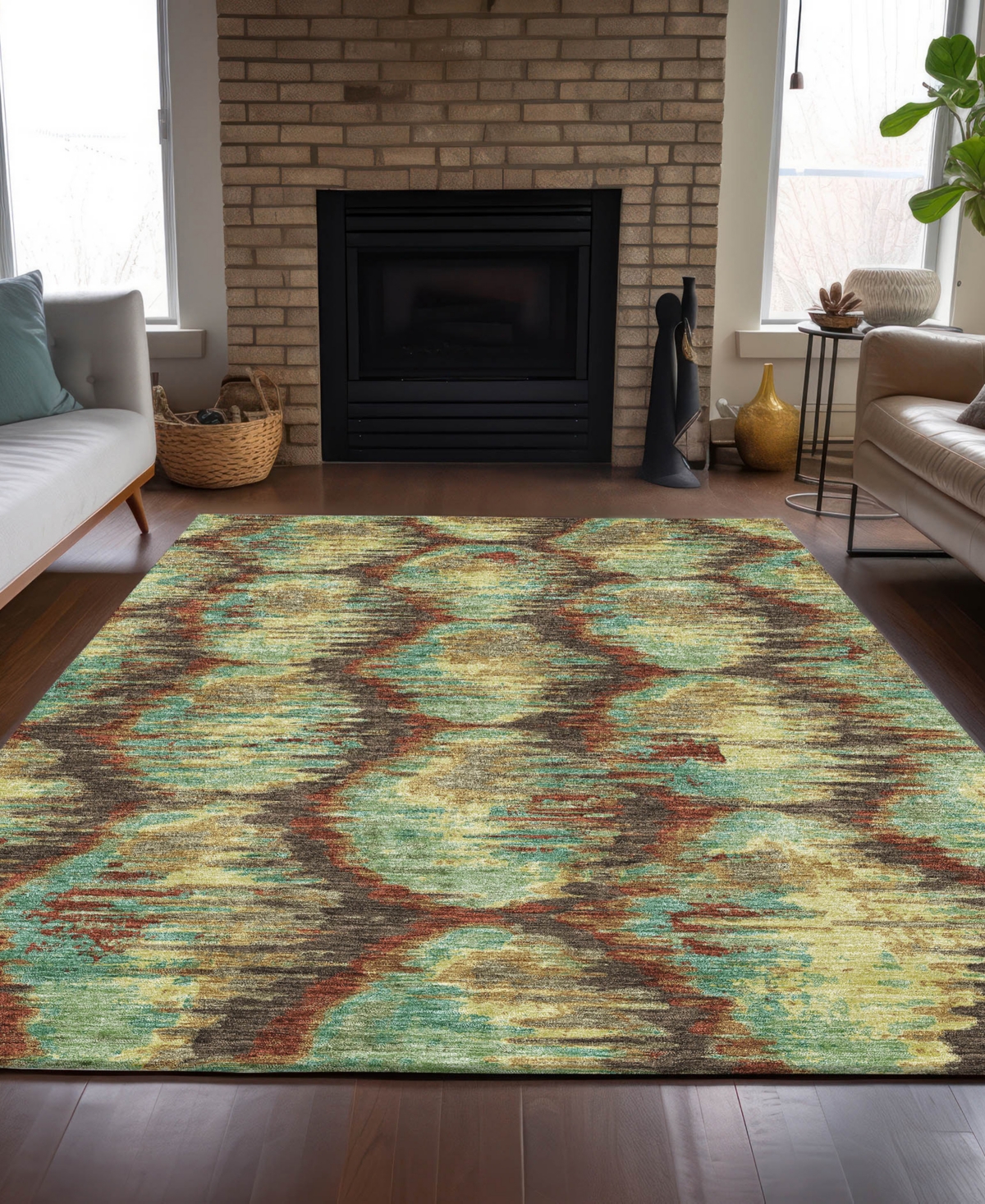 Addison Chantille Acn767 2'6"x3'10" Area Rug In Cocoa