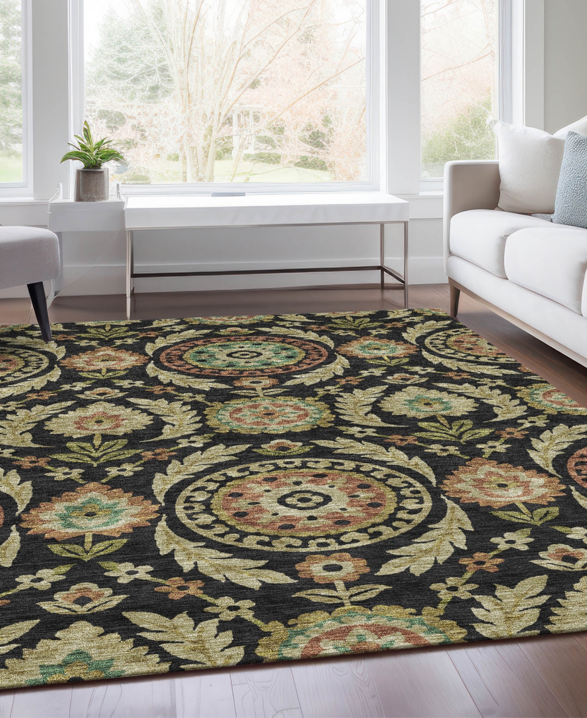 Addison Chantille Acn751 2'6"x3'10" Area Rug In Black