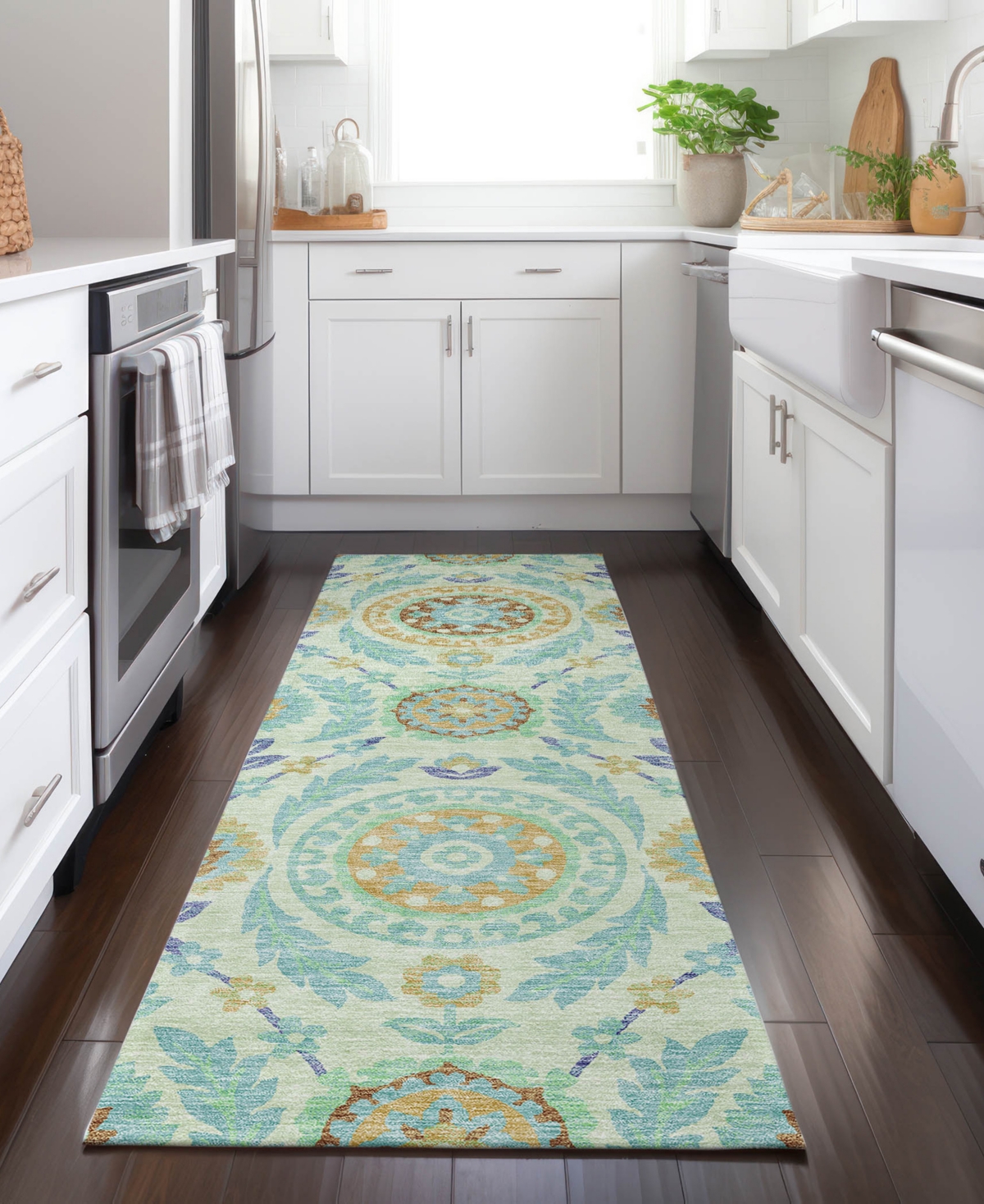 Addison Chantille Acn751 2'3"x7'6" Runner Area Rug In Mint