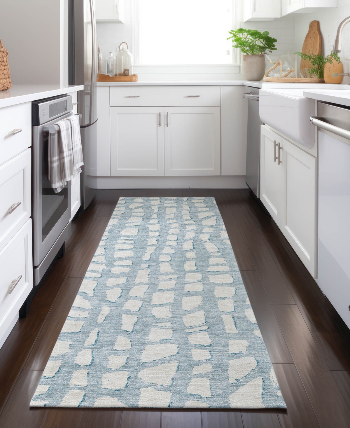 Addison Chantille Acn754 2'3"x7'6" Runner Area Rug In Mist