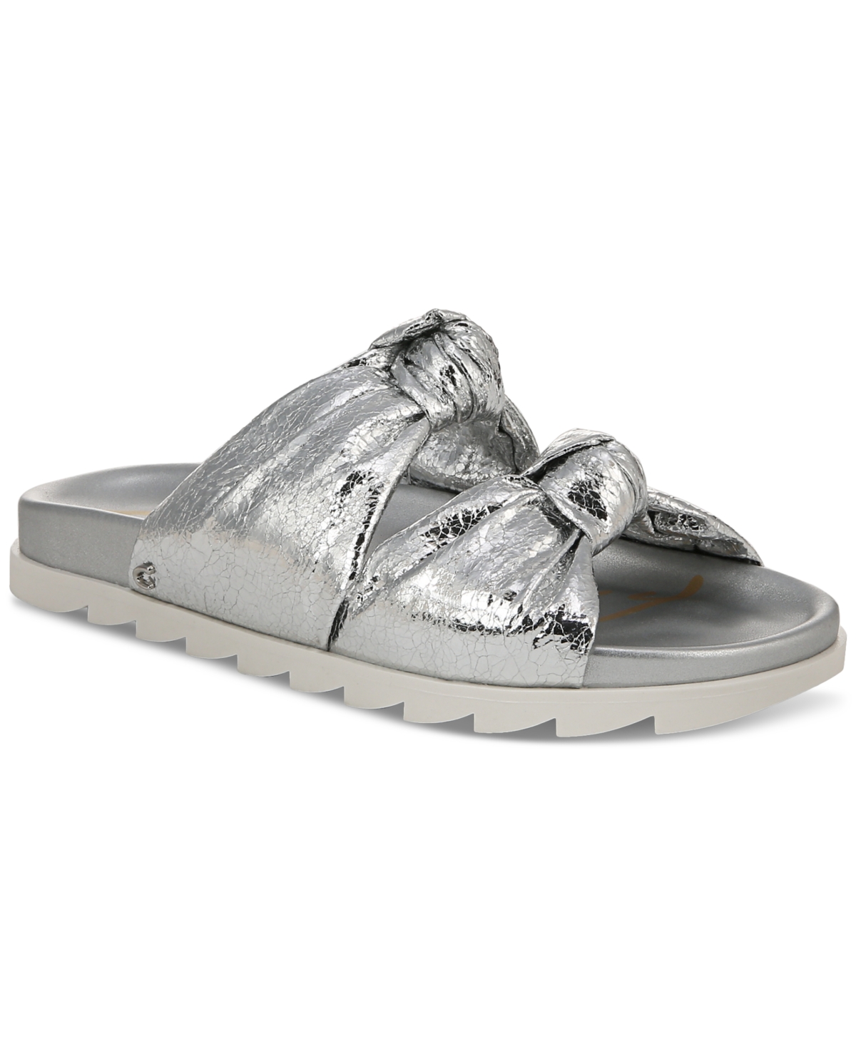 Circus Ny by Sam Edelman Estelle Double Knotted Footbed Sandals - Soft Silver Metallic