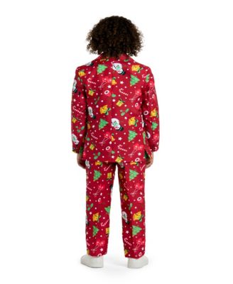 Big Boys Icons Christmas Light Up Suit Including Blazer, Pants and Clip-On-Tie