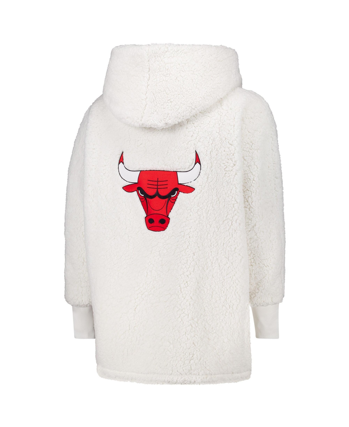 Jill Martin Men's And Women's The Best Lounger In The World Cream Chicago Bulls Oversized Open-front Hoodie Swea In Cream