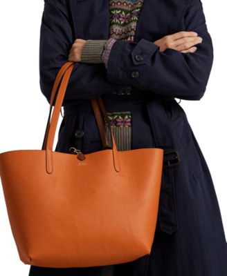 Faux-Leather Reversible Tote Bag