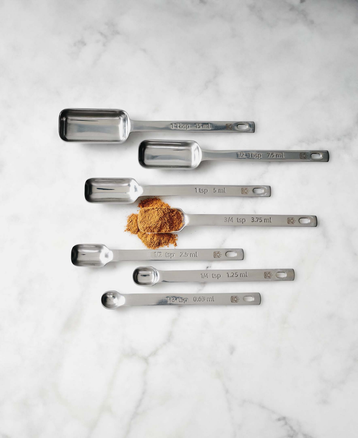 King Arthur Baking Company Spice 7-piece Measuring Spoon Set In Silver