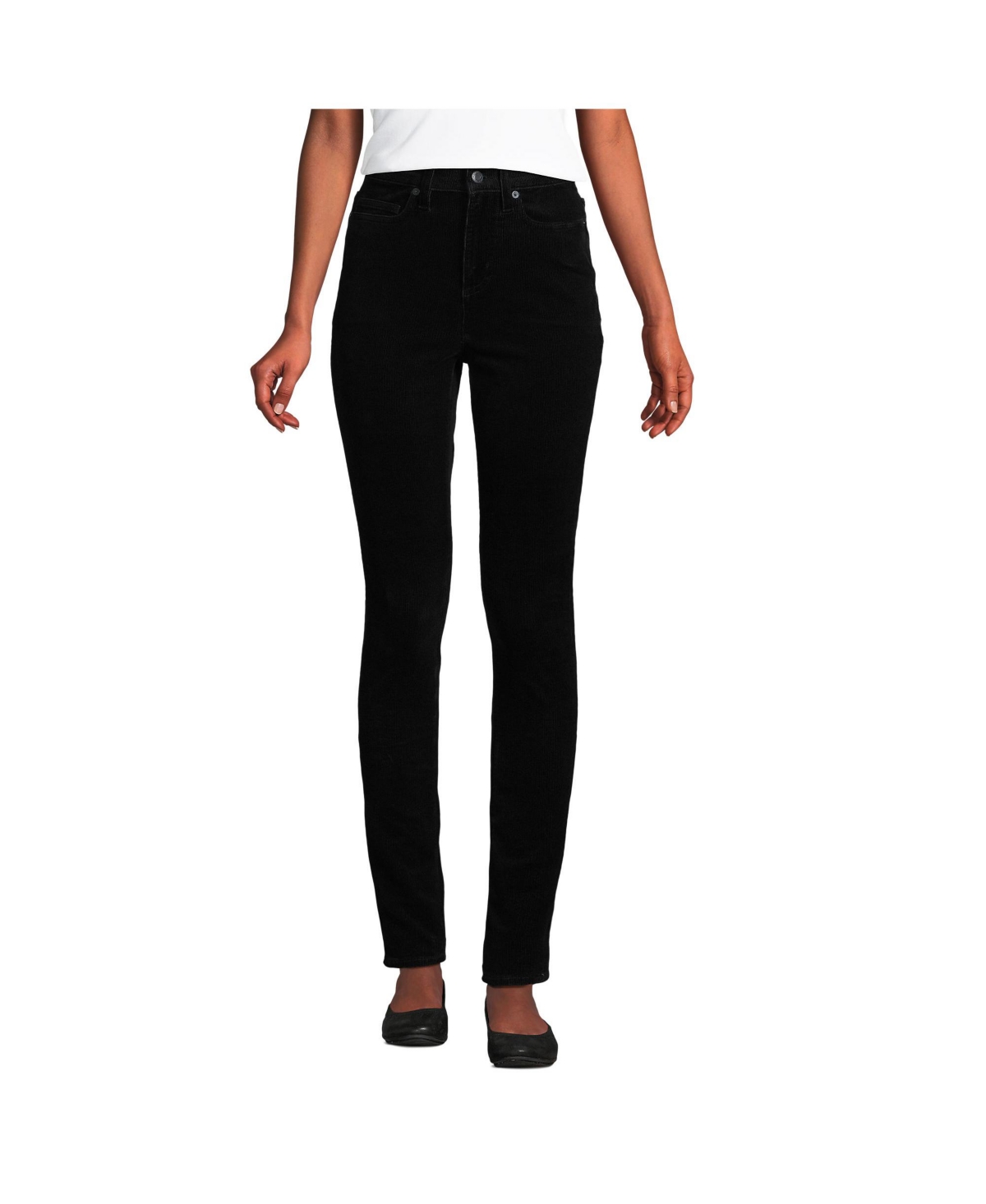 Women's Slender High Rise Corduroy Skinny Pants - Dark toffee