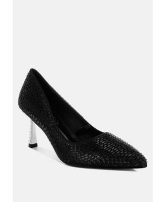 Benjamins Rhinestones Embellished Pumps