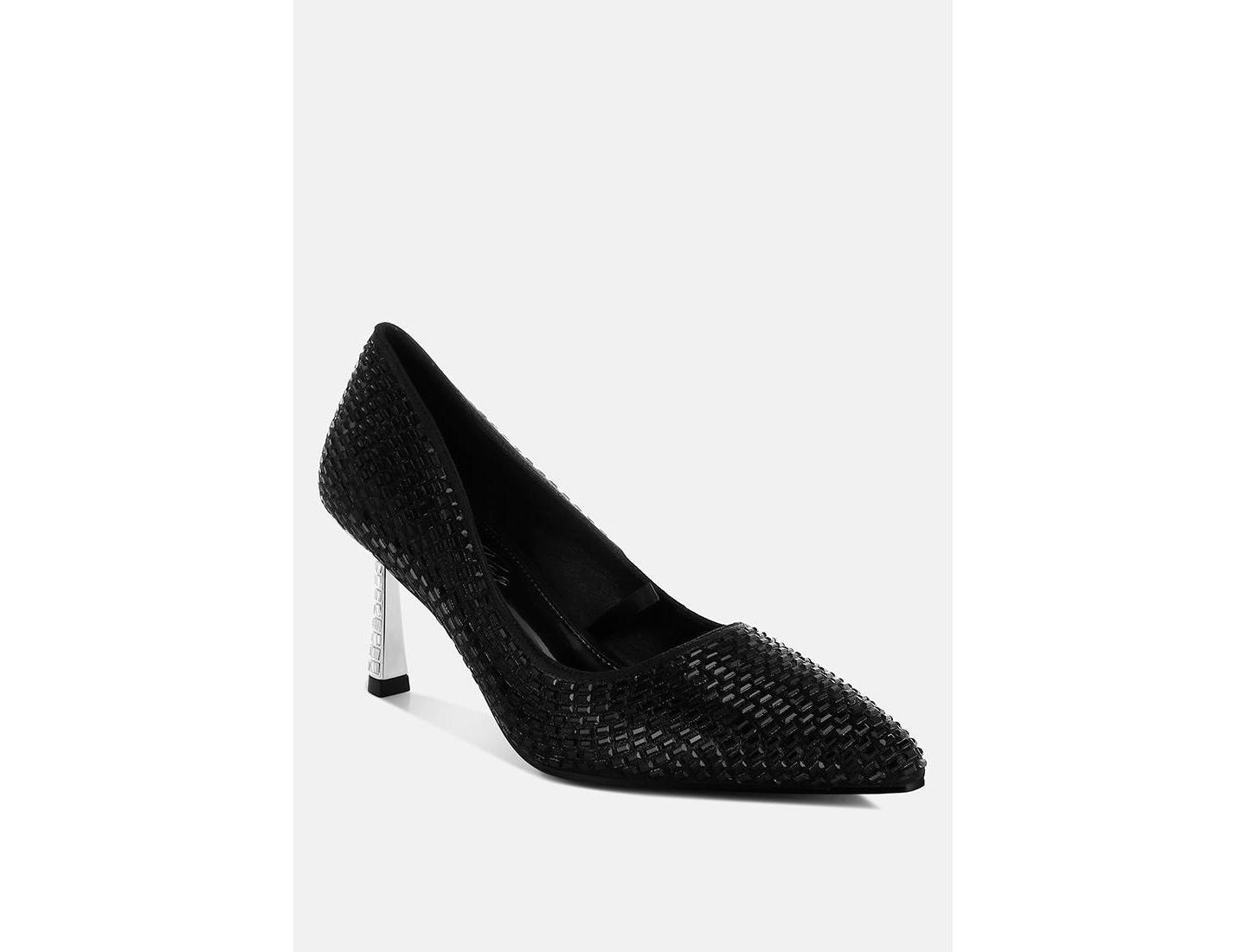 Женские туфли London Rag Benjamins Rhinestones Embellished Pumps, цвет: Чёрный — фото 3