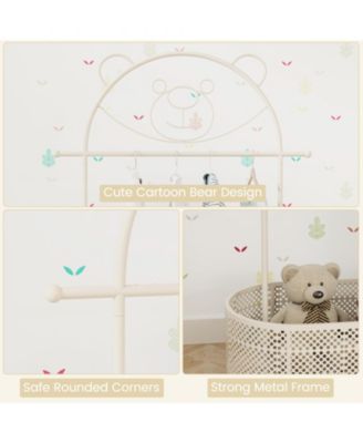 Kid Clothes Rack with 3 Adjustable Heights and Wheels