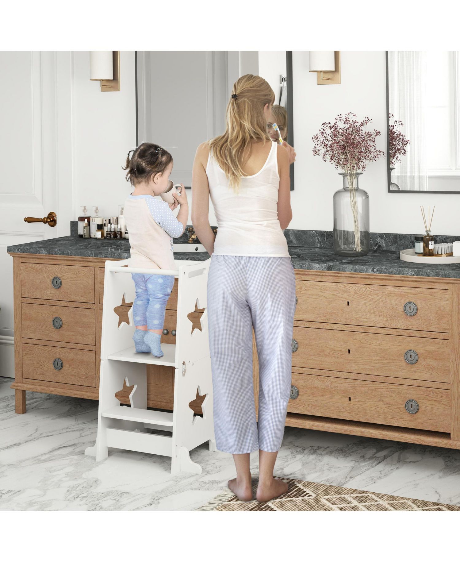 2 in 1 Toddler Kitchen Helper Tower
