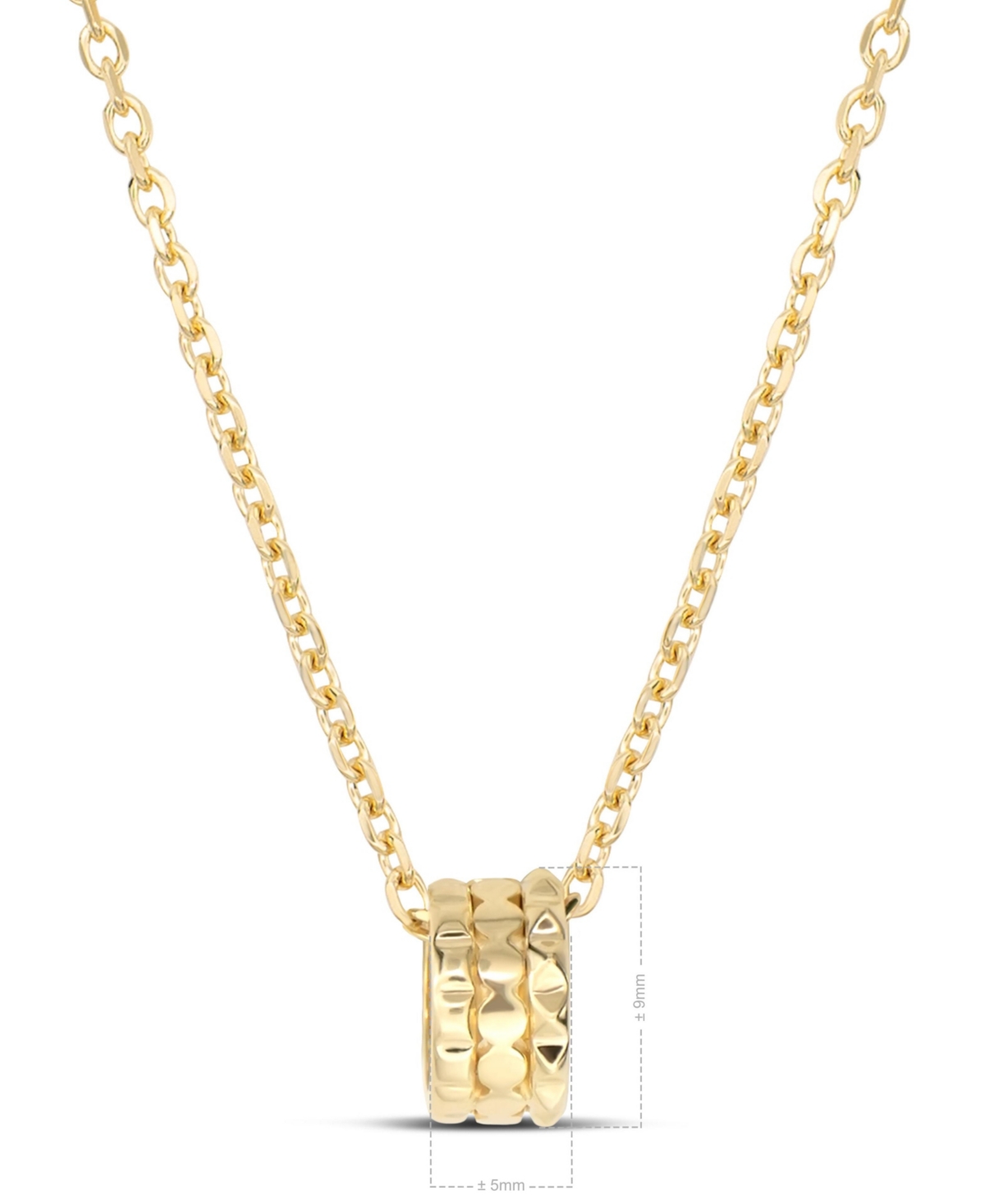 Devata Rotary Pendant Chain Necklace in 14K 16 in adj to in, approx. 4.8 grams - gold