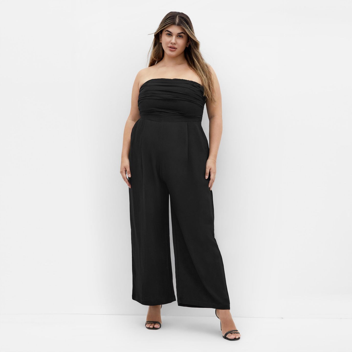 Женский комбинезон CITY CHIC Plus Size Jessa Jumpsuit, цвет: Чёрный — фото 1