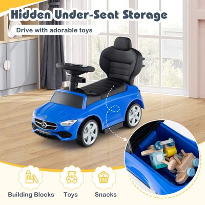 3 in 1 Ride on Push Car Mercedes Benz Toddler Stroller Sliding Car