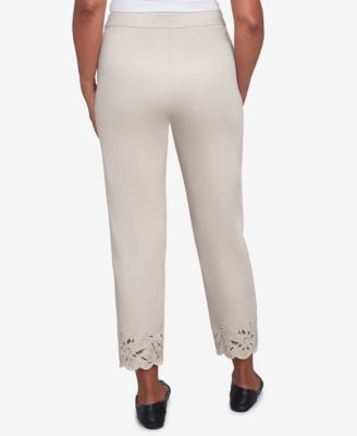 Women's Coming Up Roses Floral Cut Out Ankle Pants