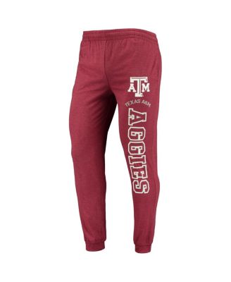 Men's Maroon/Heather Charcoal Texas A&M Aggies Meter Long Sleeve Hoodie T-Shirt Jogger Pajama Set