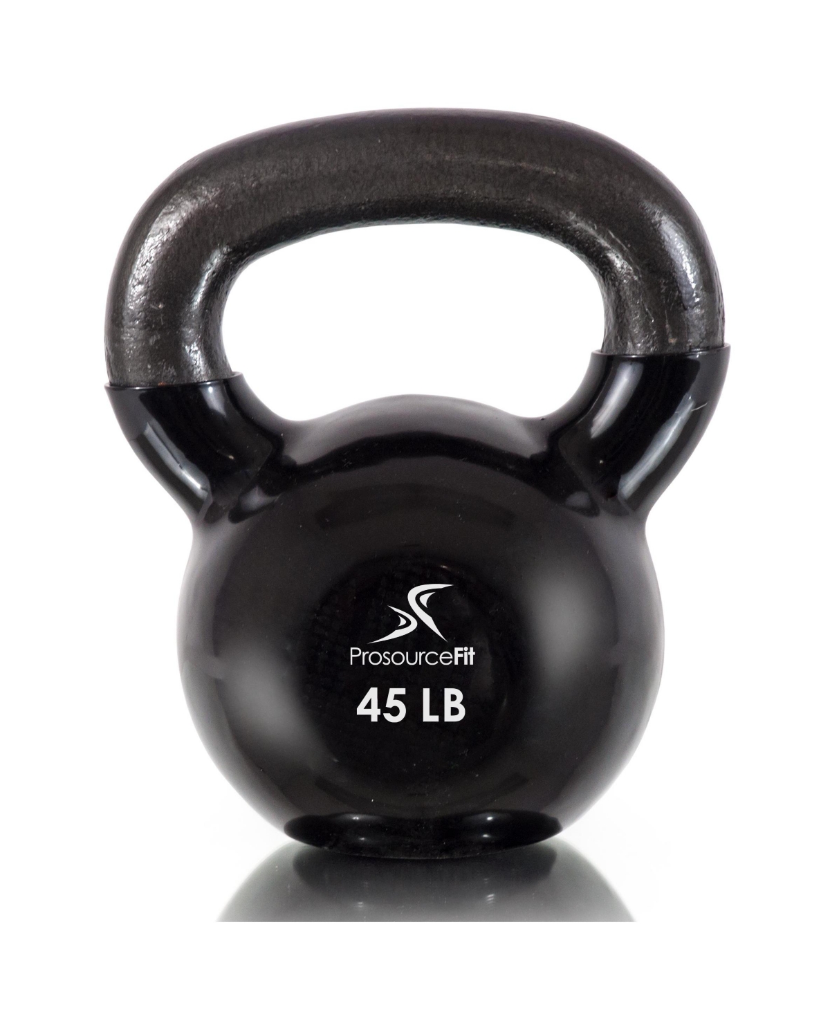 Vinyl Coated Iron Kettlebell, 45lb - Black