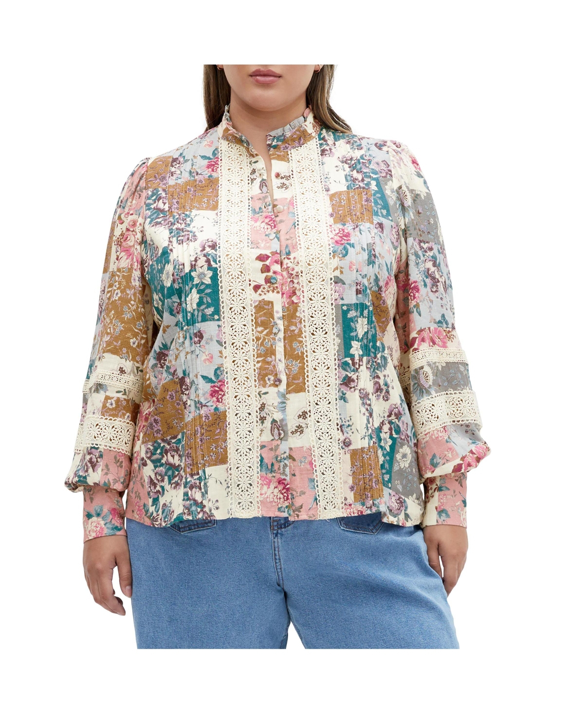 Plus Size Whimsical Print Shirt - Whimsical