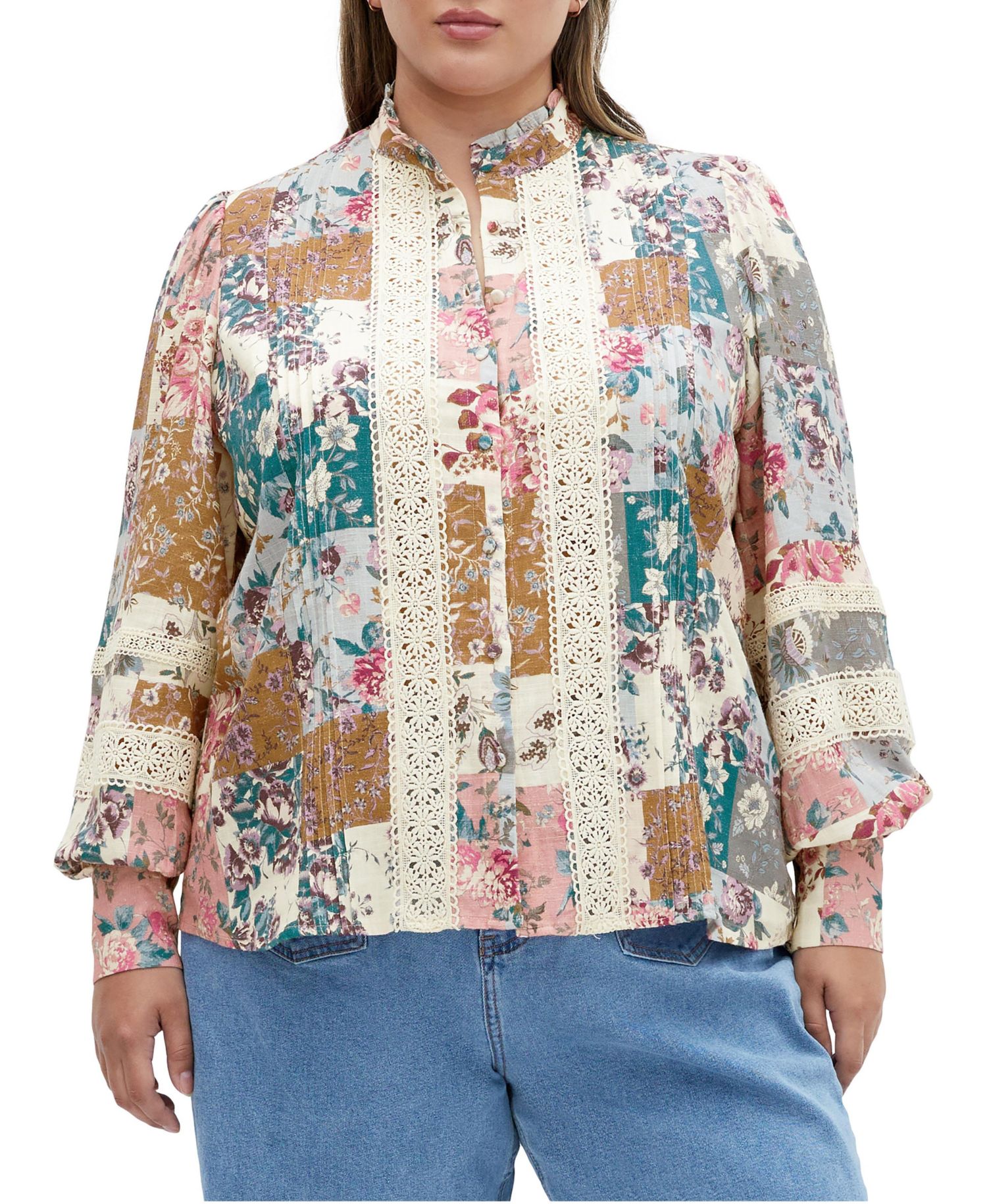 Plus Size Whimsical Print Shirt