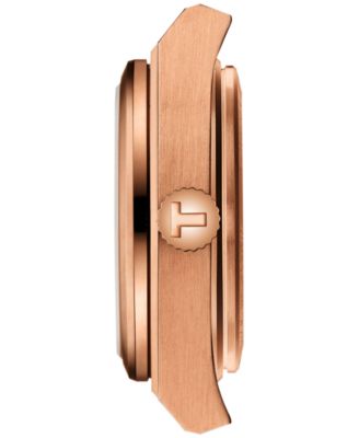 Women's Swiss PRX Diamond (1/20 ct. t.w.) Rose Gold-Tone Stainless Steel Bracelet Watch 25mm