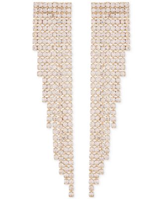 GUESS - Crystal Rhinestone Linear Drop Earrings