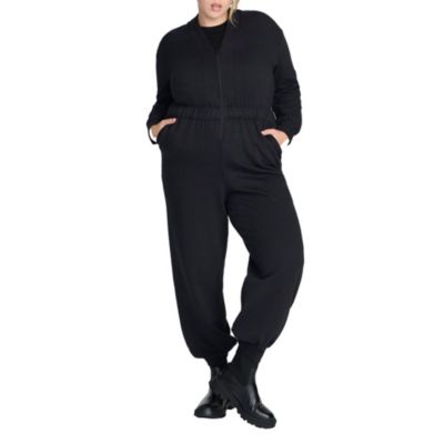 Elements Women's Plus Size Knit Jumpsuit