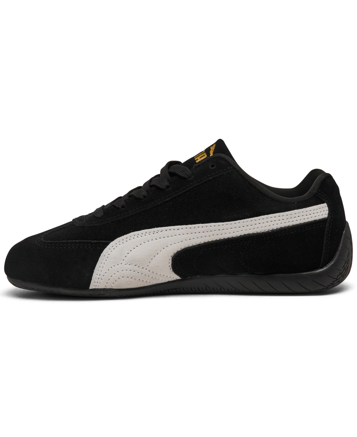 Shop Puma Big Kids' Speed Cat Og Casual Sneakers From Finish Line In Black Plaid