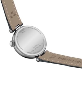 Women's Swiss Desir Black Leather Strap Watch 28mm