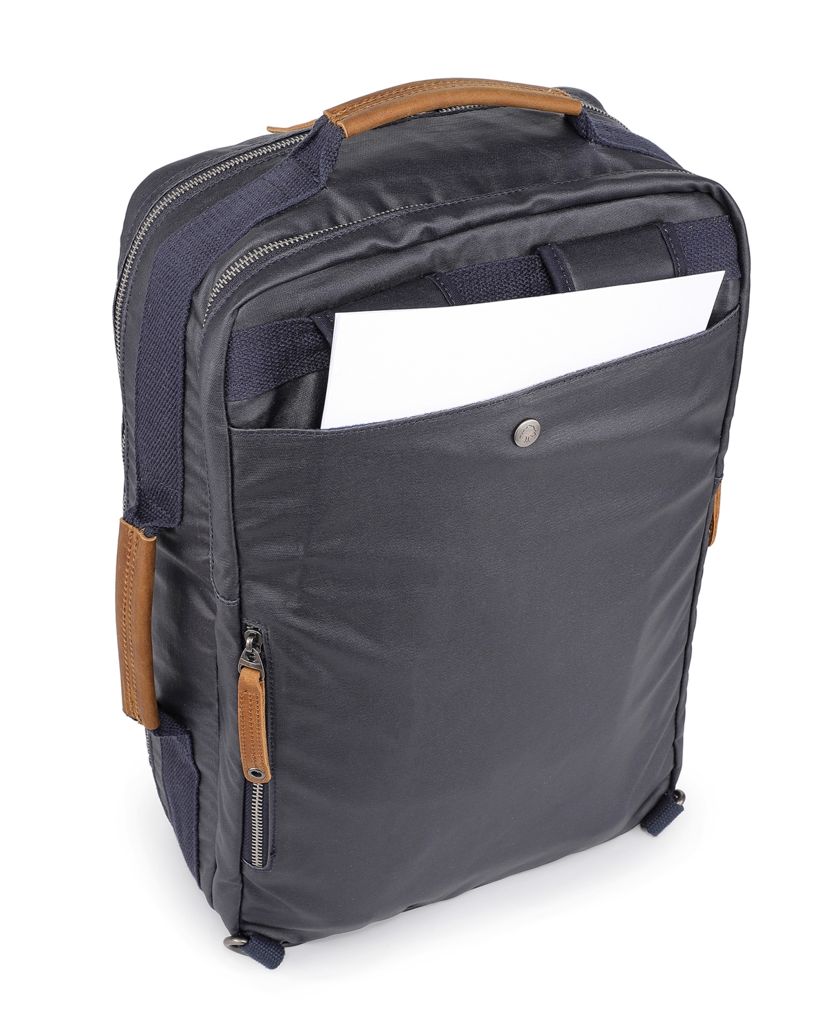 Tsd Brand Madrone Coated Canvas Large Backpack In Navy