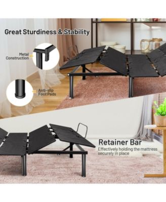 Ergonomic Adjustable Bed Base with Head and Foot Incline