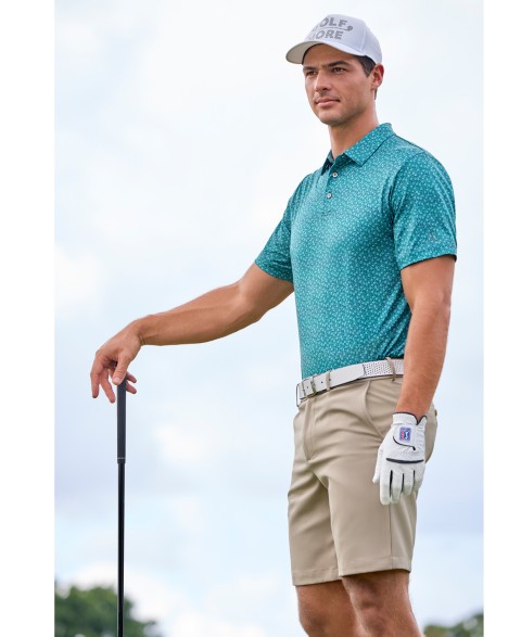 Мужские PGA TOUR Men's Moisture Wicking Active Waistband 9" Golf Shorts