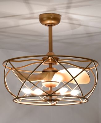 25.6" Femi Indoor Ceiling Fan with Light Kit and Remote