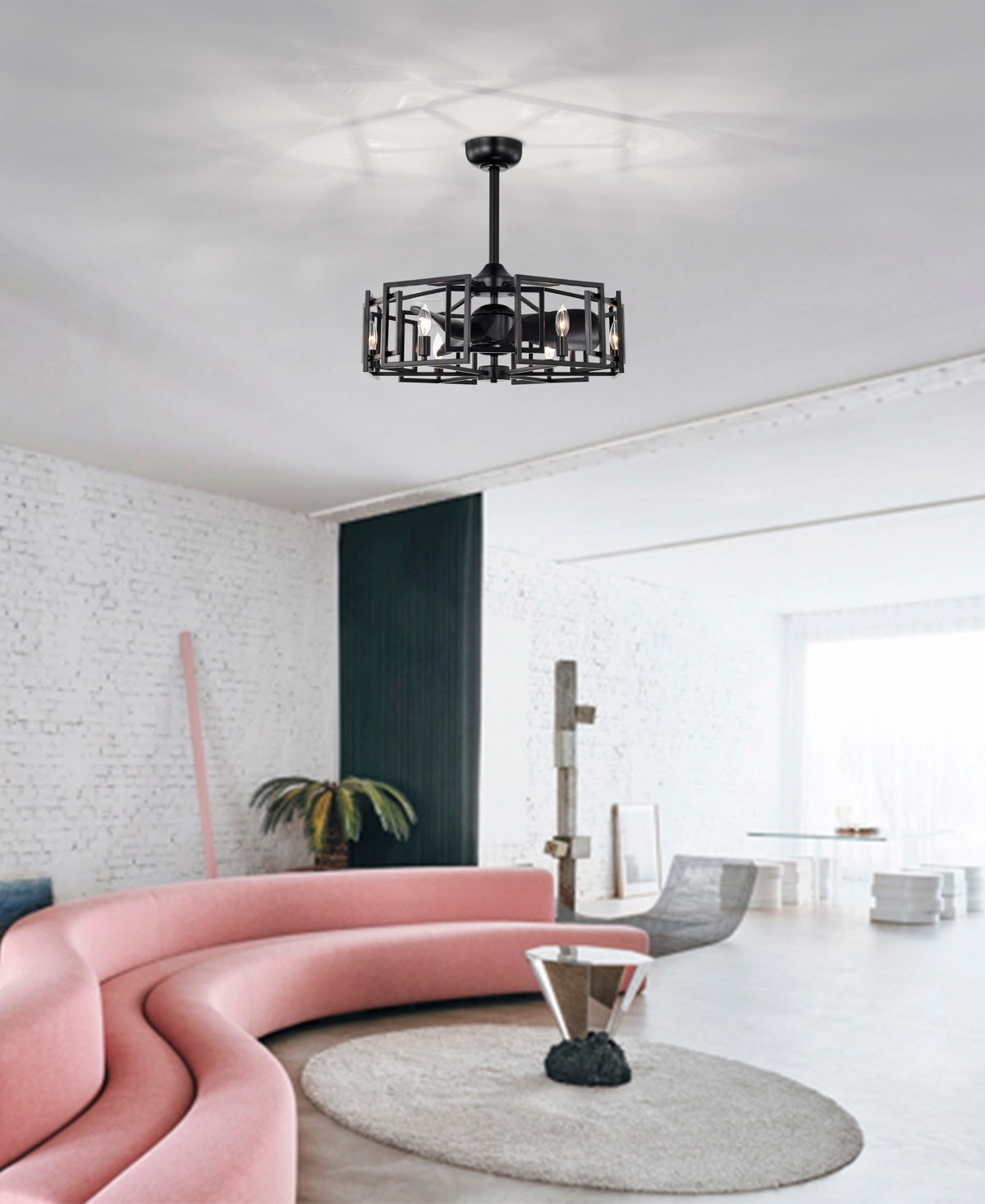 Home Accessories 26.8" Hemming Indoor Ceiling Fan With Light Kit And Remote In Black