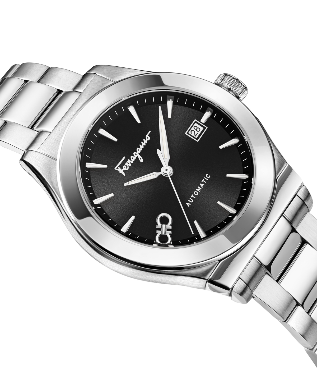 Ferragamo Men's Swiss Automatic 1927 Stainless Steel Bracelet Watch 42mm In Stainless