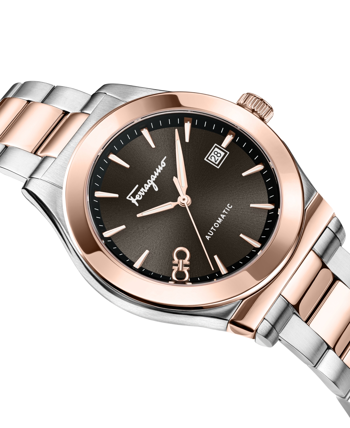 Ferragamo Men's Swiss Automatic 1927 Two-tone Stainless Steel Bracelet Watch 42mm In Two Tone
