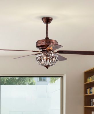 52" Violette 3-Light Indoor Ceiling Fan with Light Kit and Remote