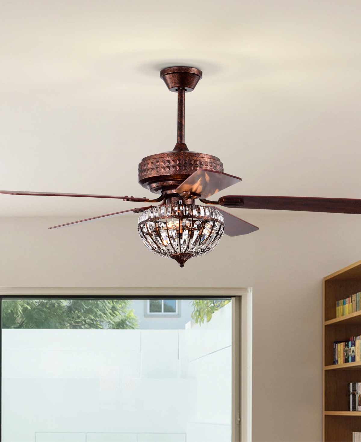 Home Accessories 52" Violette 3-light Indoor Ceiling Fan With Light Kit And Remote In Antique Copper