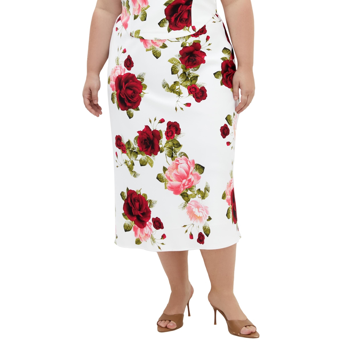 City Chic Plus Size Cherie Print Skirt