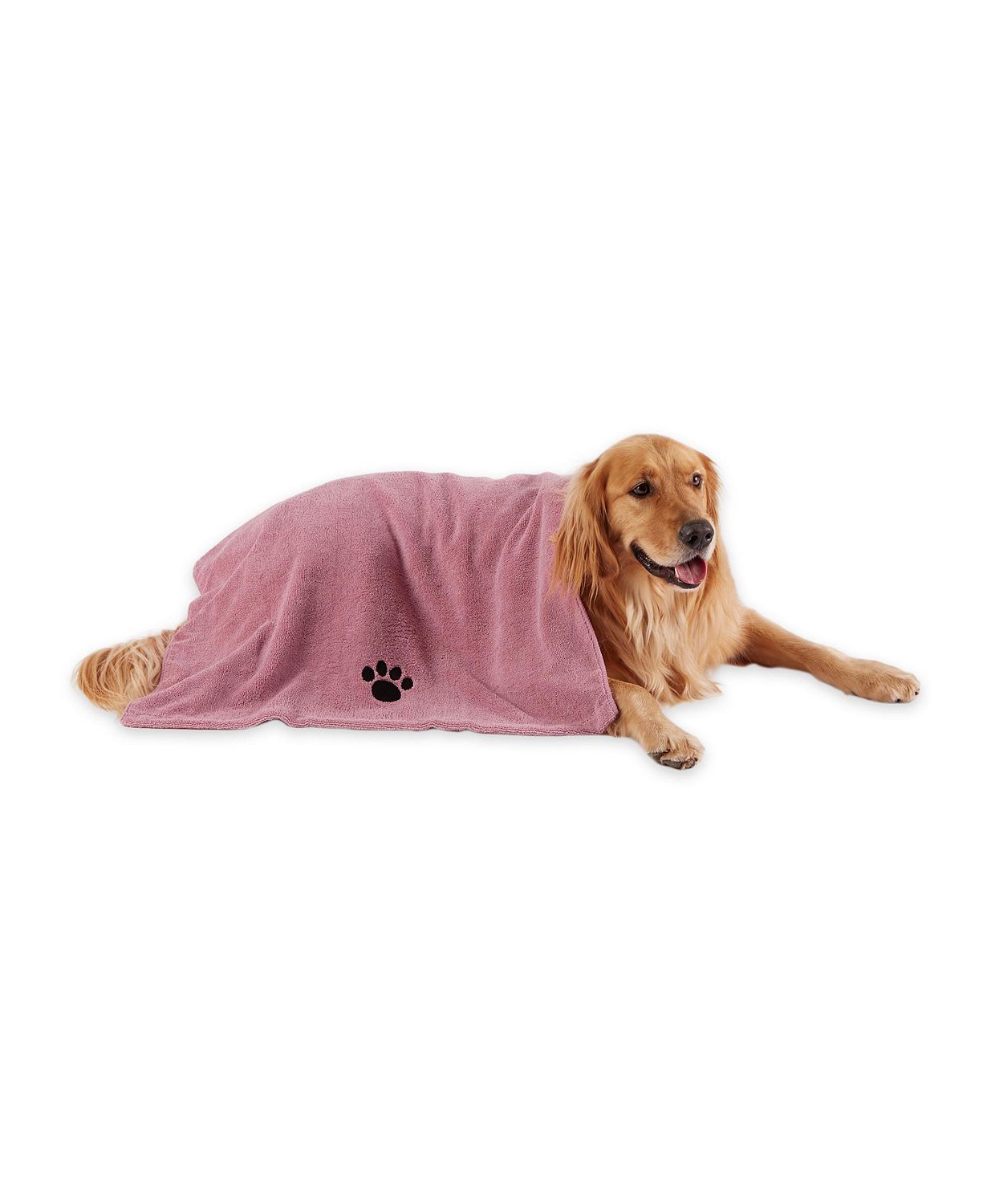 Pet Microfiber Towel Embroidered Paw Print 41x23.5-inch