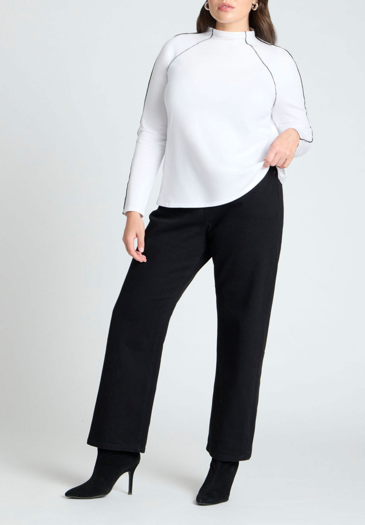 Eloquii Plus Size Seam Detail Top